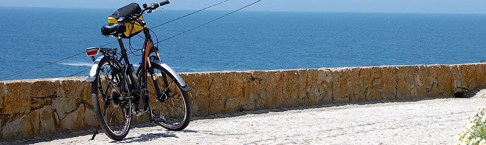 Park E Bike bicycle by the Atlantic Ocean in Sintra - Portugal