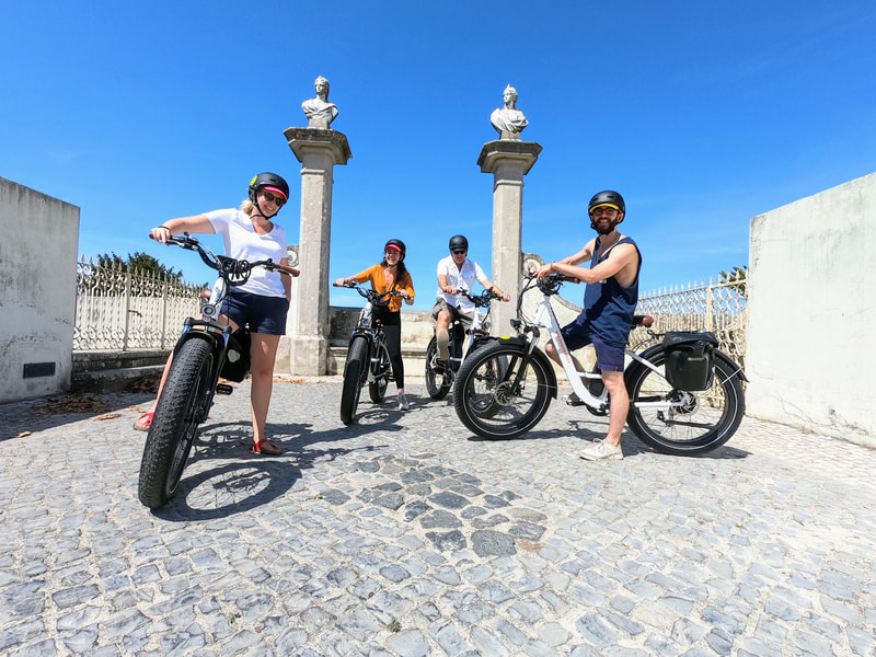 Park-e-Bike ebike cyclists at a Palace in Sintra